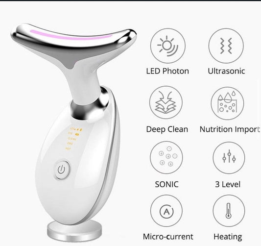 Neck & Face Wrinkle Remover - LED Lifting Massager