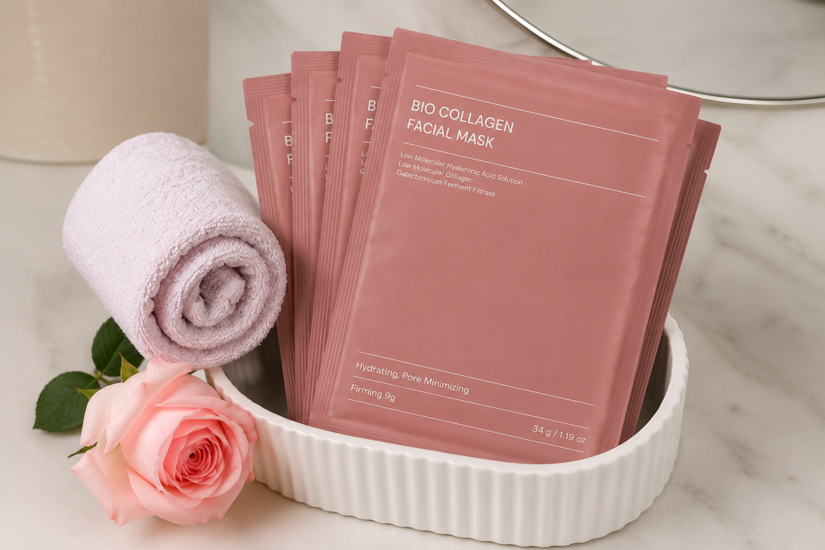 Bio-Collagen Facial Mask (4 pcs)- Glow & Firming Treatment