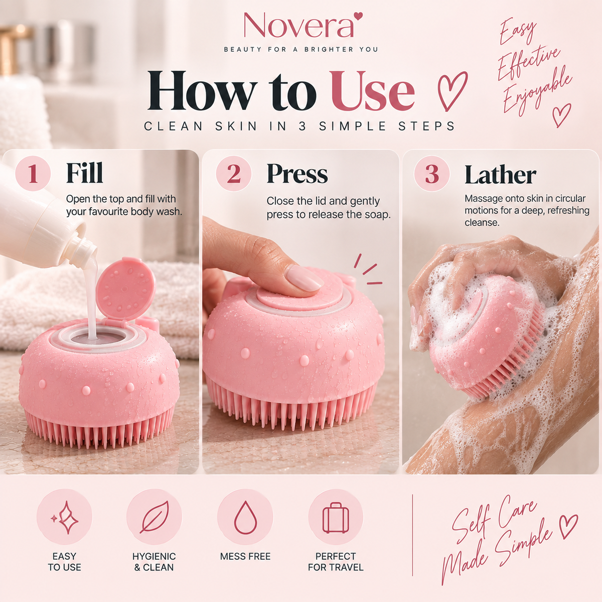 Novera Silicone Body Brush