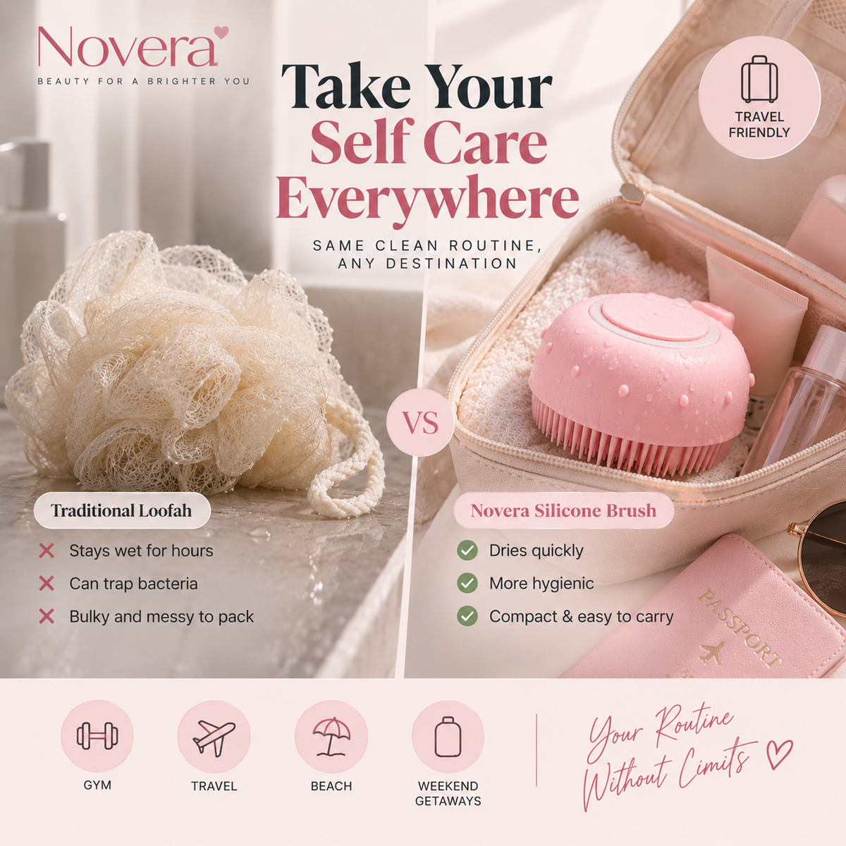 Novera Silicone Body Brush