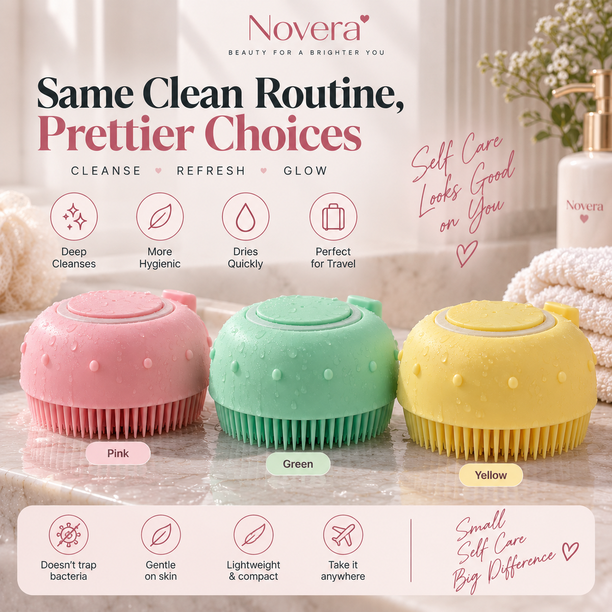 Novera Silicone Body Brush
