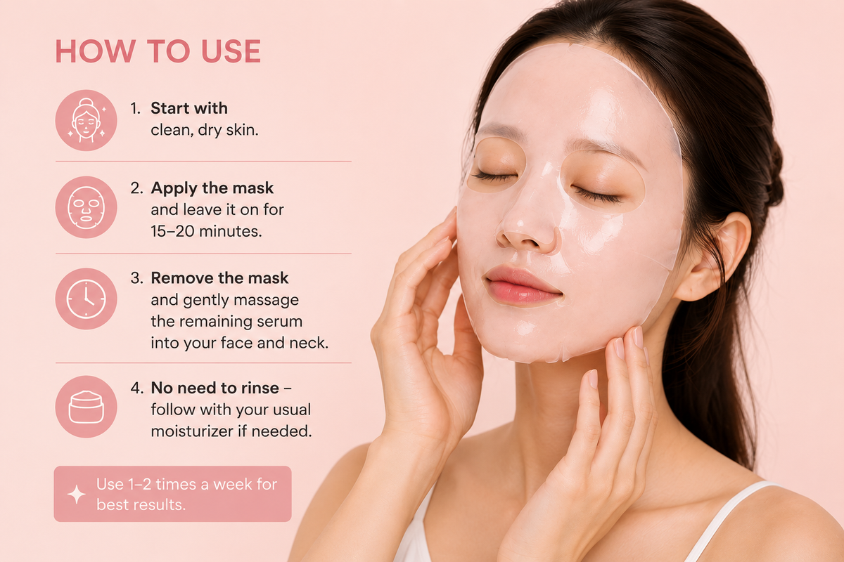 Bio-Collagen Facial Mask (4 pcs)- Glow & Firming Treatment