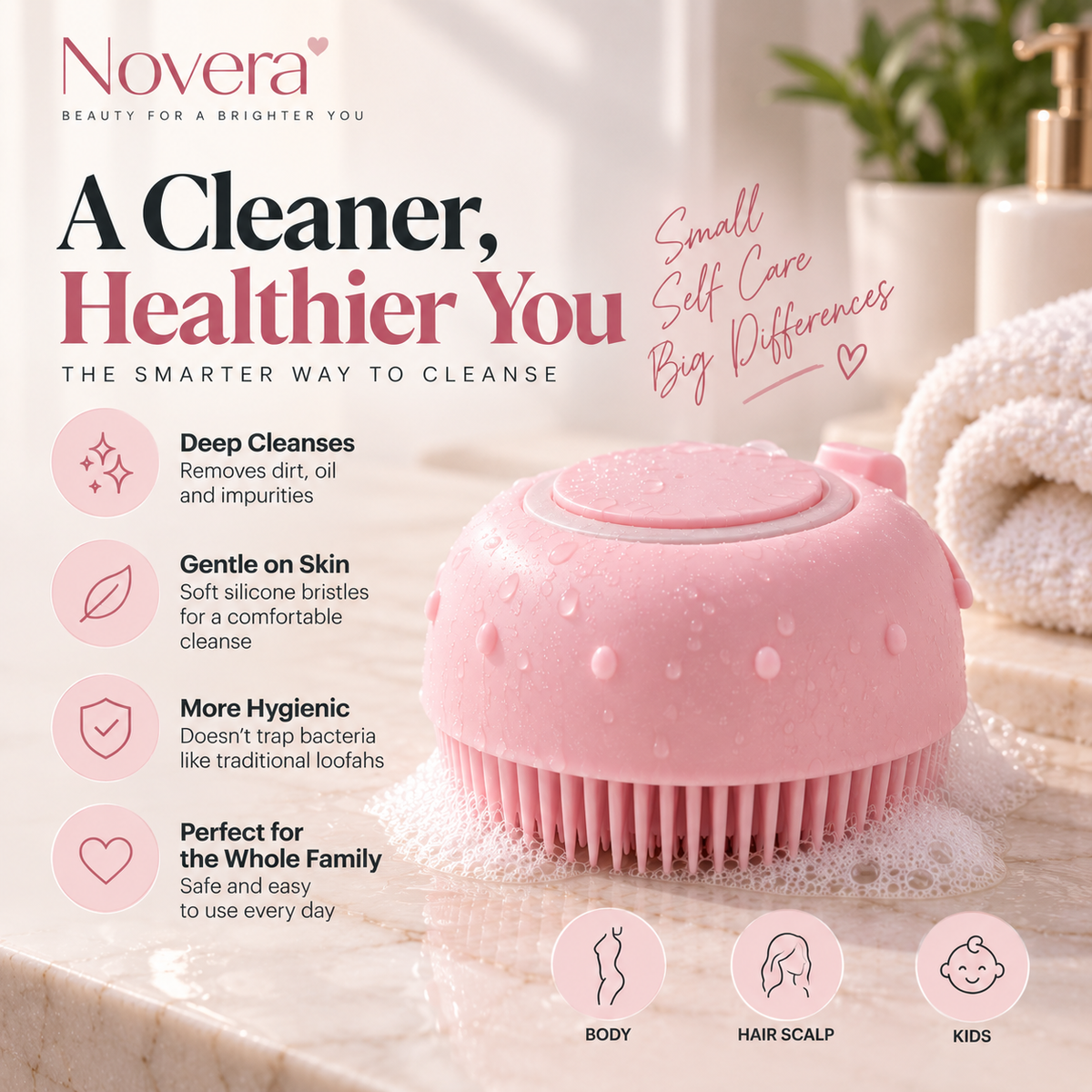 Novera Silicone Body Brush